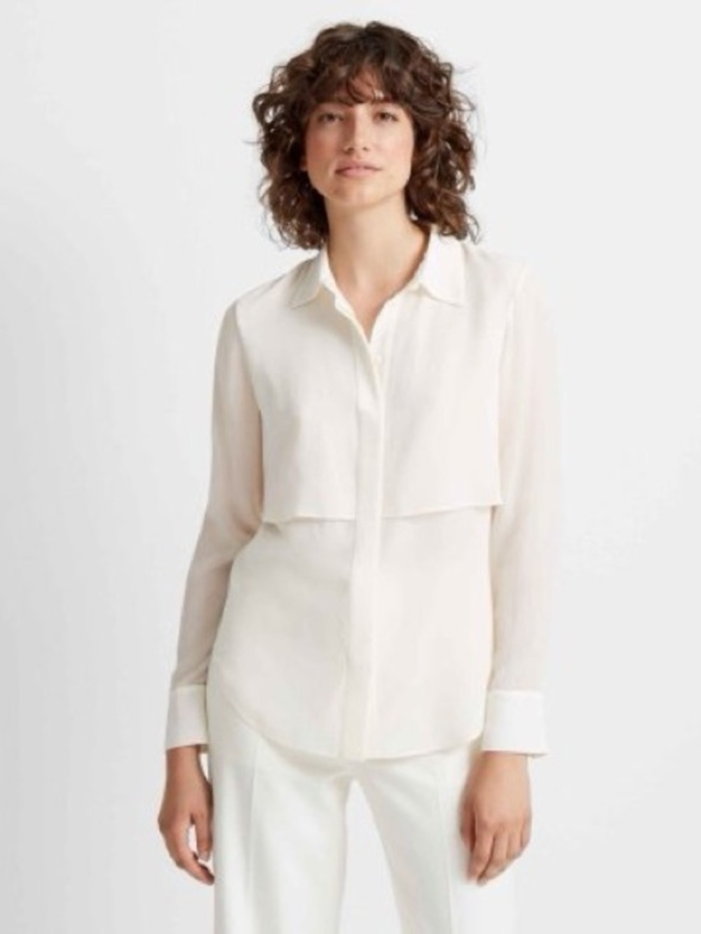 Club Monaco Bernee Silk Buttondown Blouse